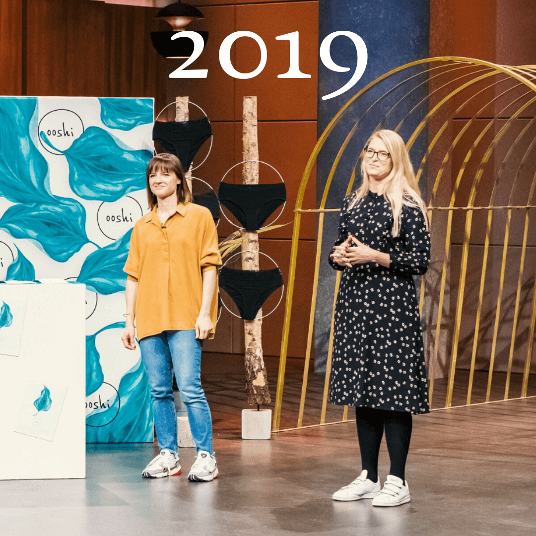 Kati und Kristine bei der Show "Höhle der Löwen" in 2019