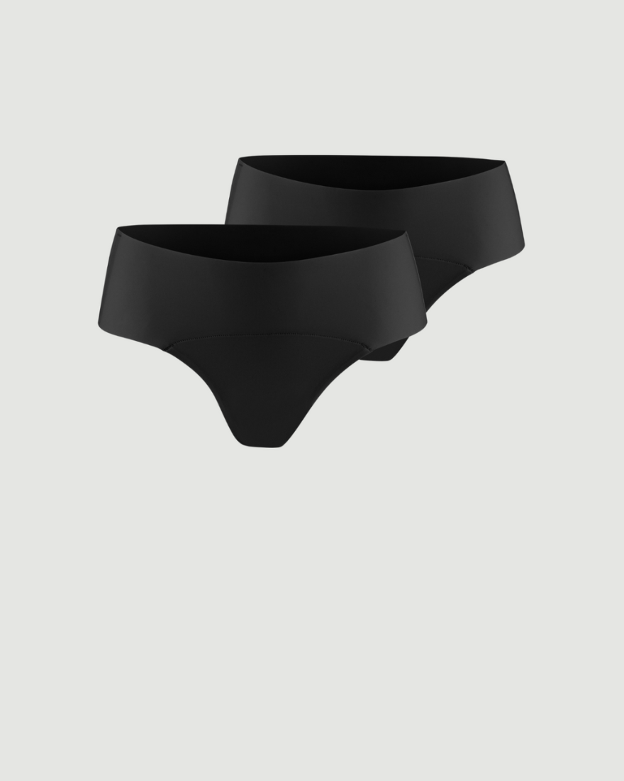 ooia everyday Hipster Seamless in Schwarz – nahtlose Unterwäsche, die Slipeinlagen ersetzt.
