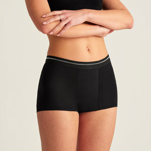 Bildausschnitt von der Periodenunterwäsche Shorty in schwarz