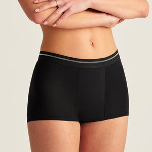Bildausschnitt von der Periodenunterwäsche Shorty in schwarz