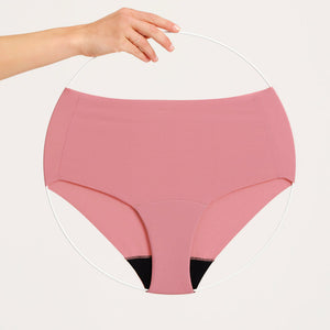 ooia everyday Highwaist Seamless in Dusky Pink – nahtlose Unterwäsche mit hohem Bund, die Slipeinlagen ersetzt. Freisteller.