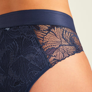 Slip Lace Leaf Strong midnight