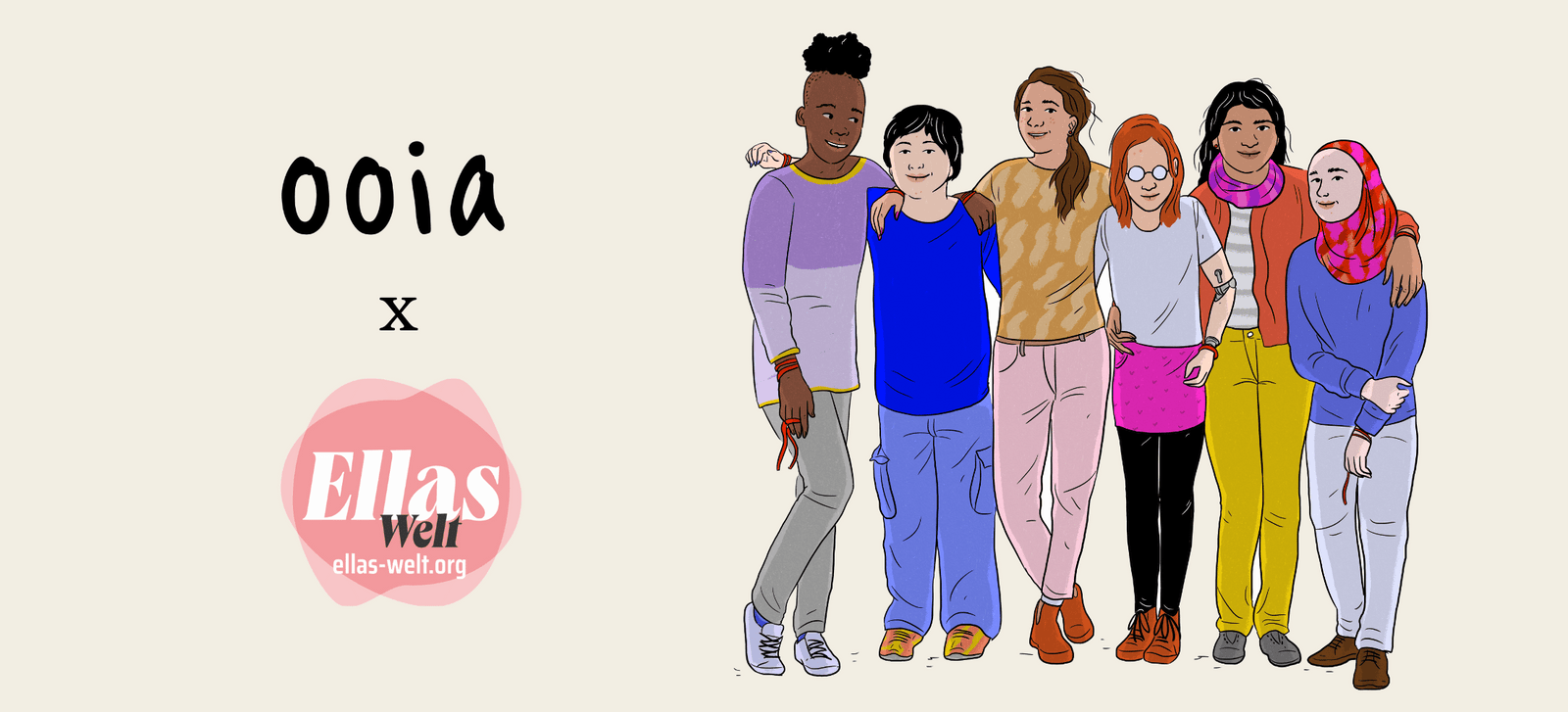 Zeichnung von 6 Mädels - Grafik von Ellas Welt