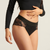 Brief Lace Leaf Strong black