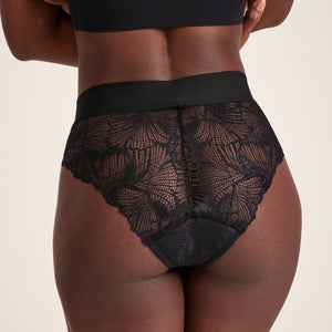 Brief Lace Leaf black