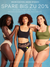 Drei Models präsentieren ooia Periodenunterwäsche in verschiedenen Farben und Designs – Slip Seamless Lace Extra Strong beige, Highwaist Seamless Lace Extra Strong schwarz und Slip Seamless Cheeky khaki. Spare bis zu 20% ab 3 Stück, Rabatt auf alle Kategorien wie Periodenslips, Everyday, Moms und Beach.