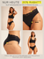 Model trägt ooia Periodenunterwäsche Slip Seamless Extra Strong Black, nur heute mit 20% Rabatt erhältlich.