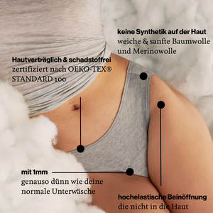 Slip Comfy Cotton Extra Strong grau melange