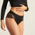 Brief Lace Leaf Strong black